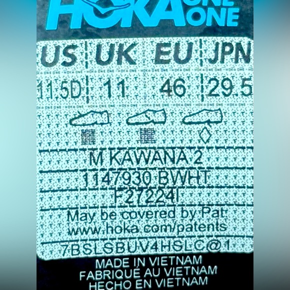 Hoka Kawana 2 Black / White Running Shoes 1147930 BWHT Men’s Size 10 11.5 13 14 - Picture 9 of 10